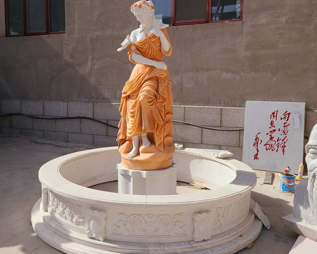 lady statue fountain