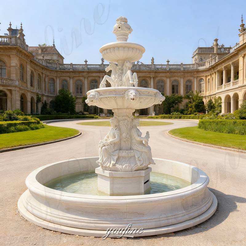 marble horse fountain for castle