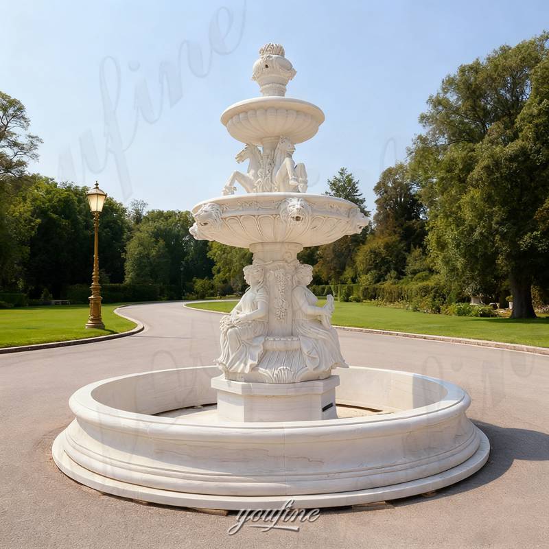 marble horse fountain for manor