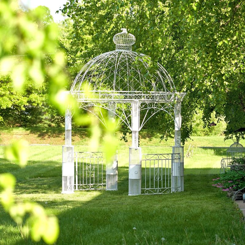 round cast iron pergola