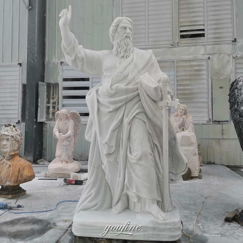 Saint Paul sculpture in factory