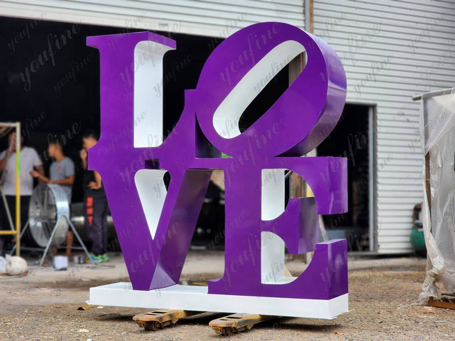 stainless steel love sculpture for sale (3)