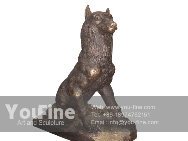 Bronze Animal Statue Of Dog