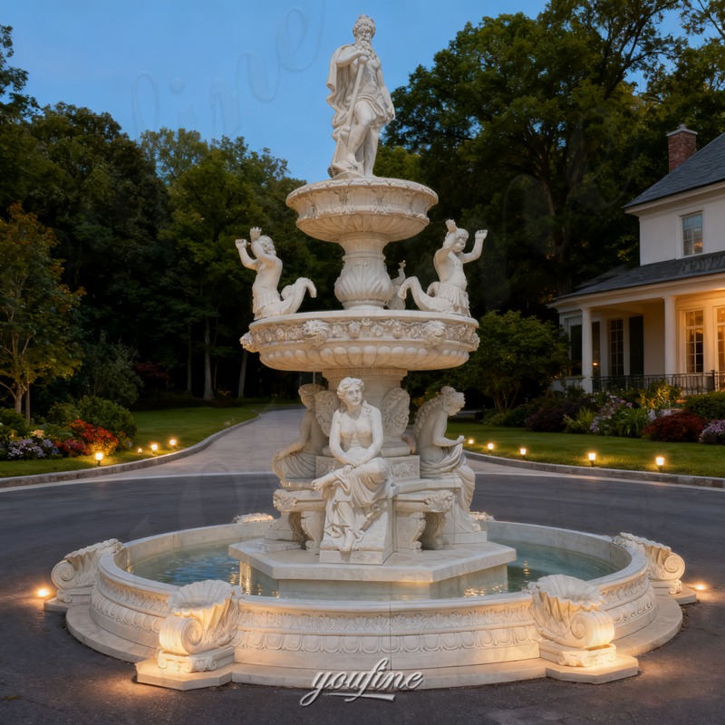 large Neptune water fountain