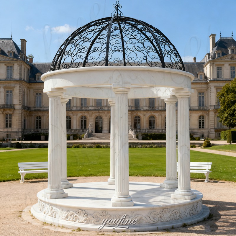 marble outdoor wedding pergola