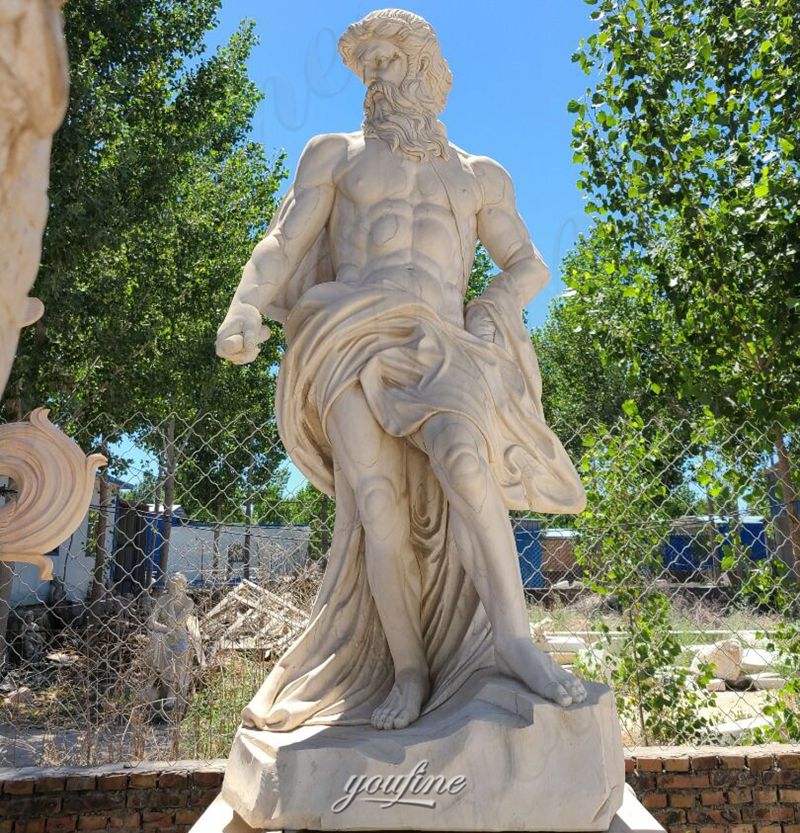 marble Poseidon garden sculpture