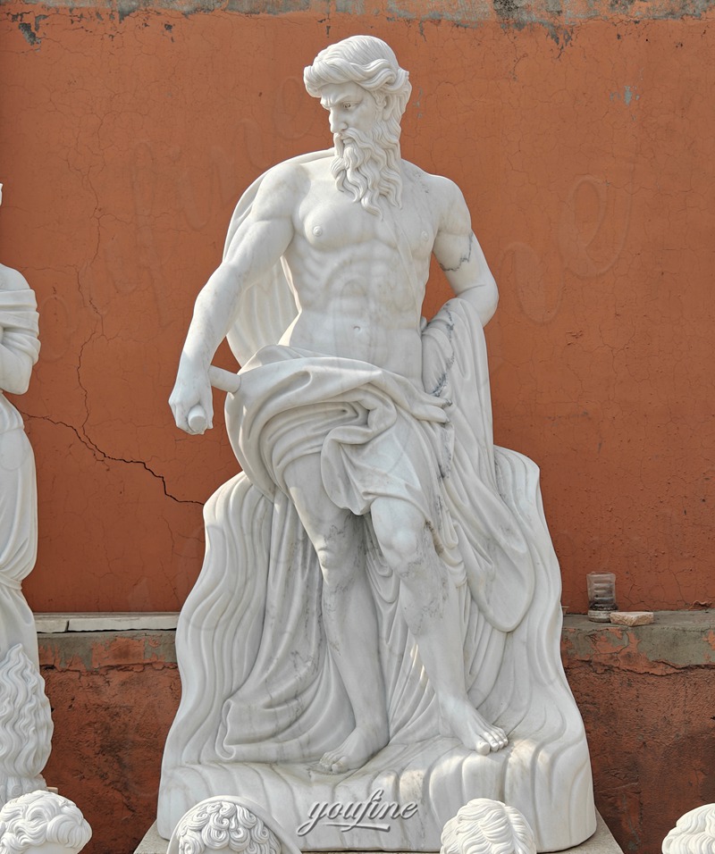 marble Poseidon garden statue