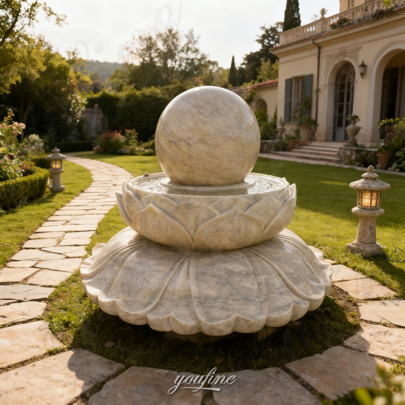 marble rolling ball fountain