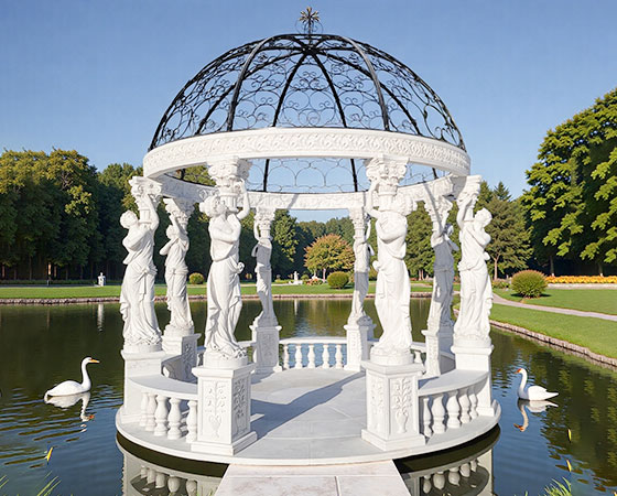 new marble outdoor gazebo design