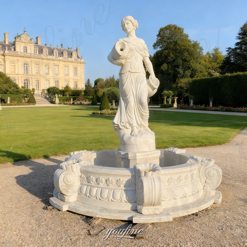 white lady water fountain