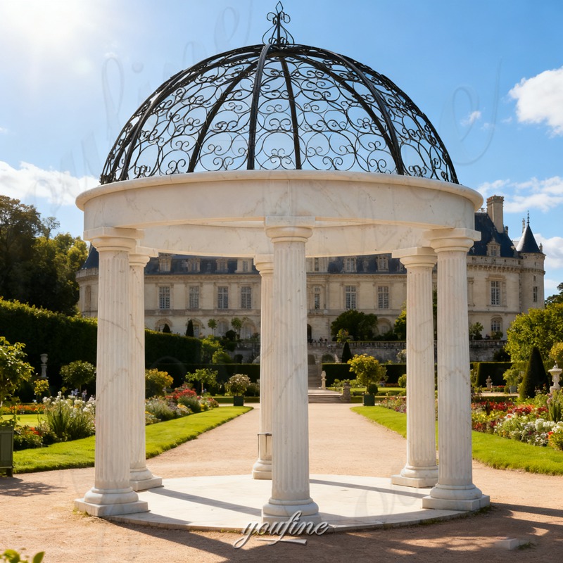 white outdoor wedding pergola