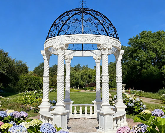 white pillar gazebo