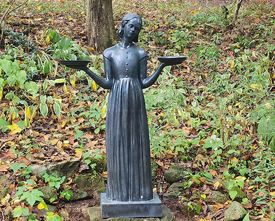 bird girl sculpture