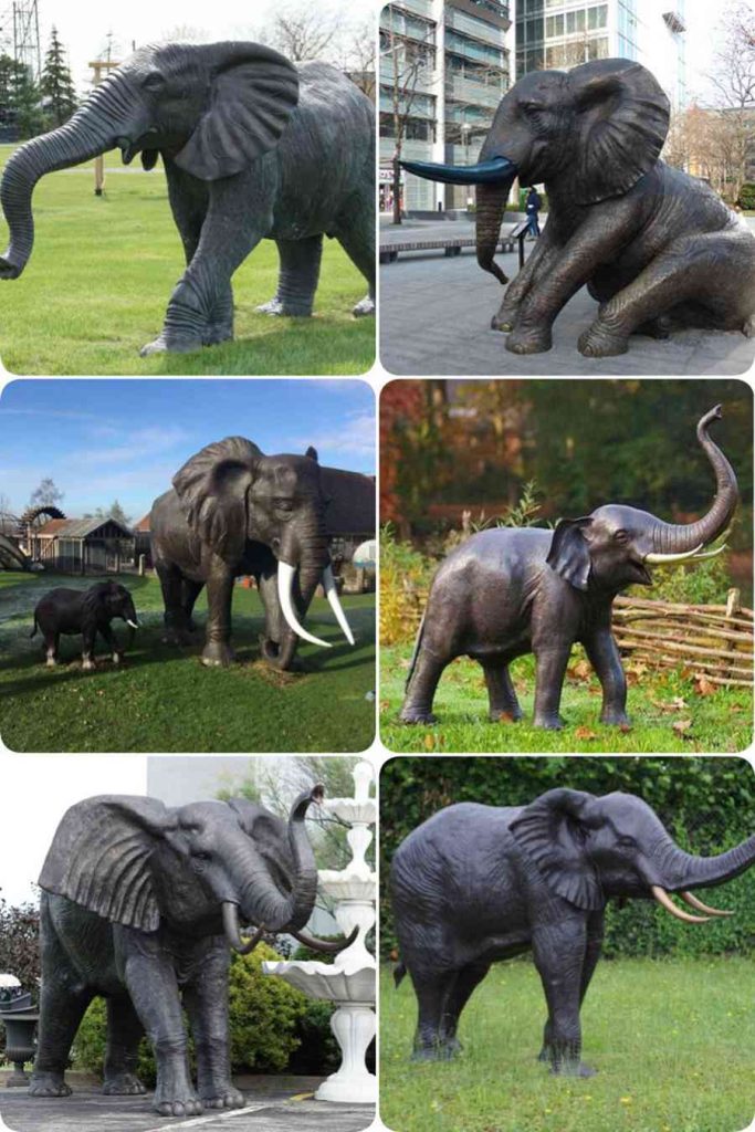 bronze elephant sculpture (2)