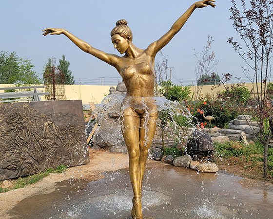 bronze girl sculpture