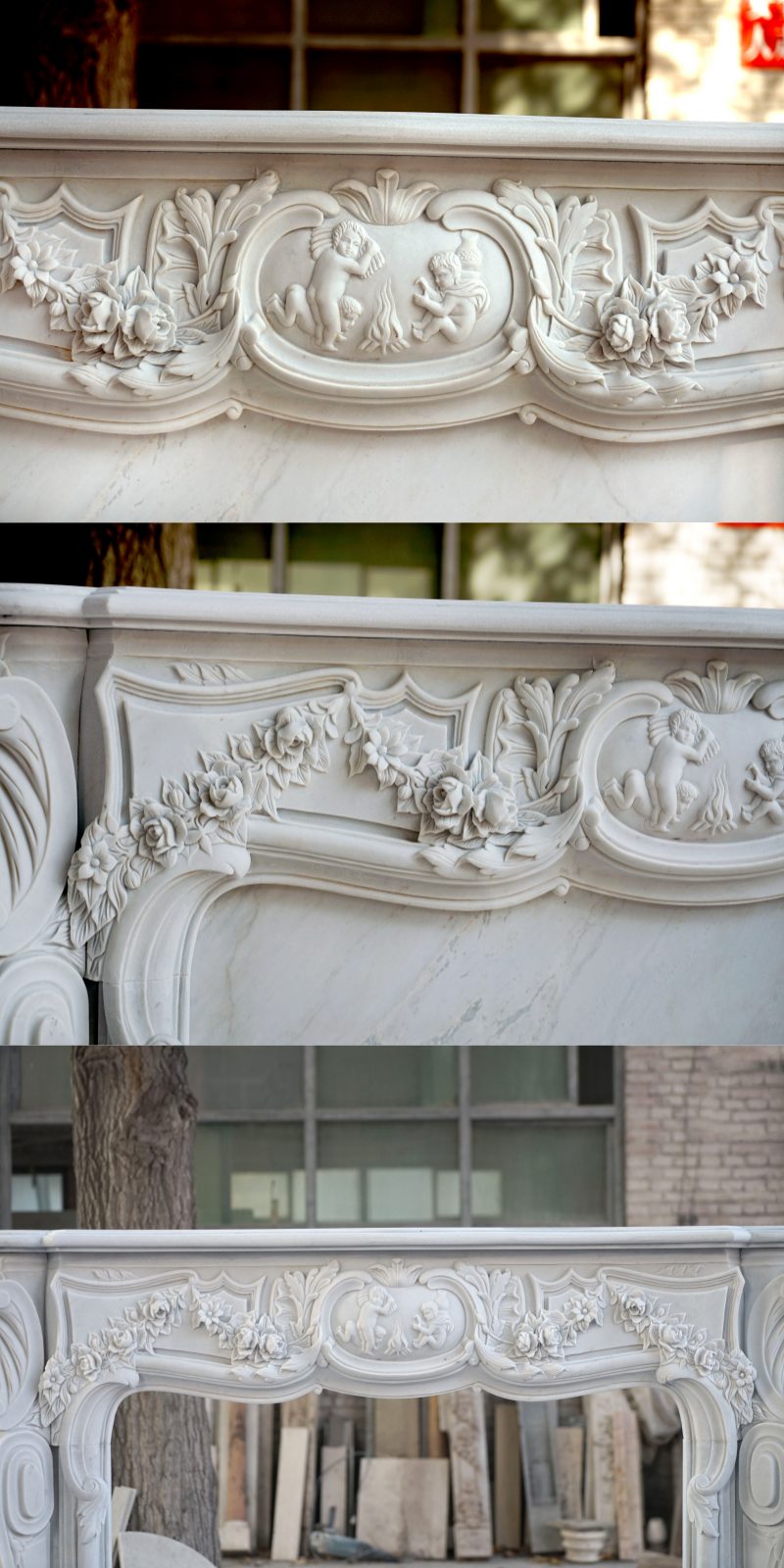 hand carved marble fireplace (1)