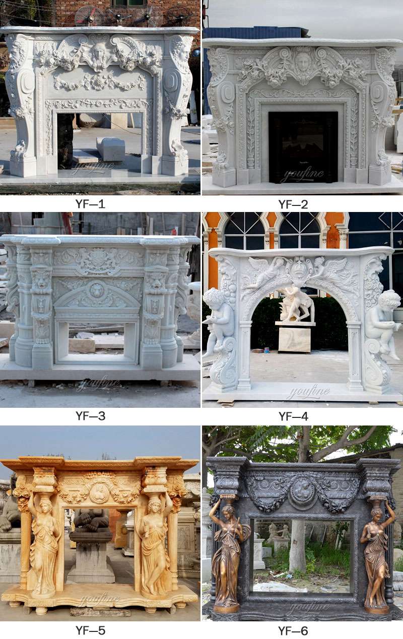 hand carved marble fireplace (1)