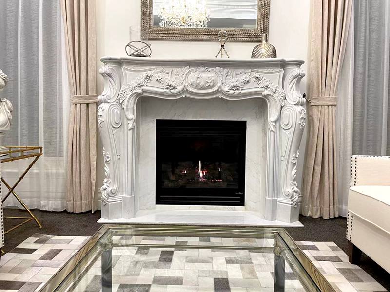 hand carved marble fireplace (2)