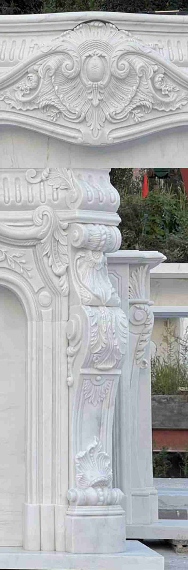 hand carved marble fireplace (2)