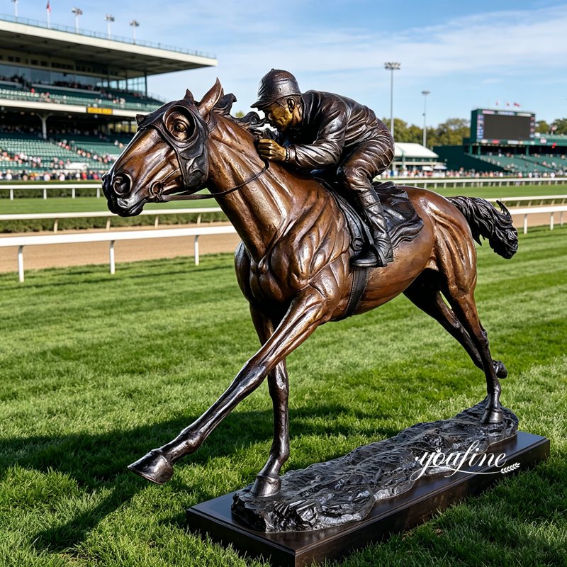 horse and jockey sculpture