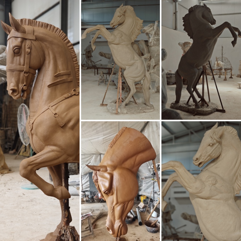 horse clay model