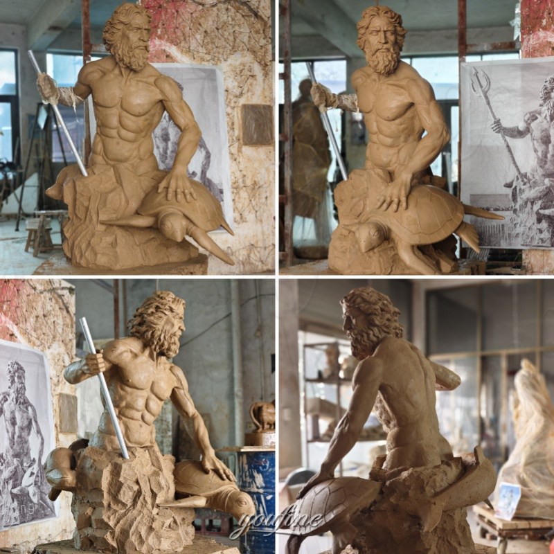 Poseidon Statue clay model