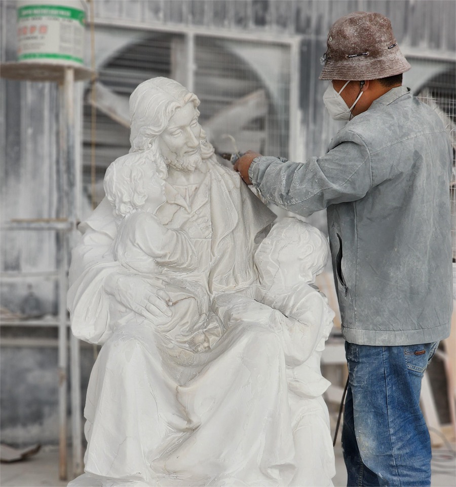 Marble St. Charbel Statue for sale (5)