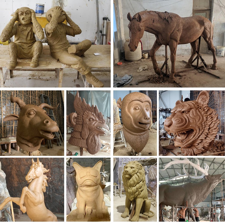 animal clay model