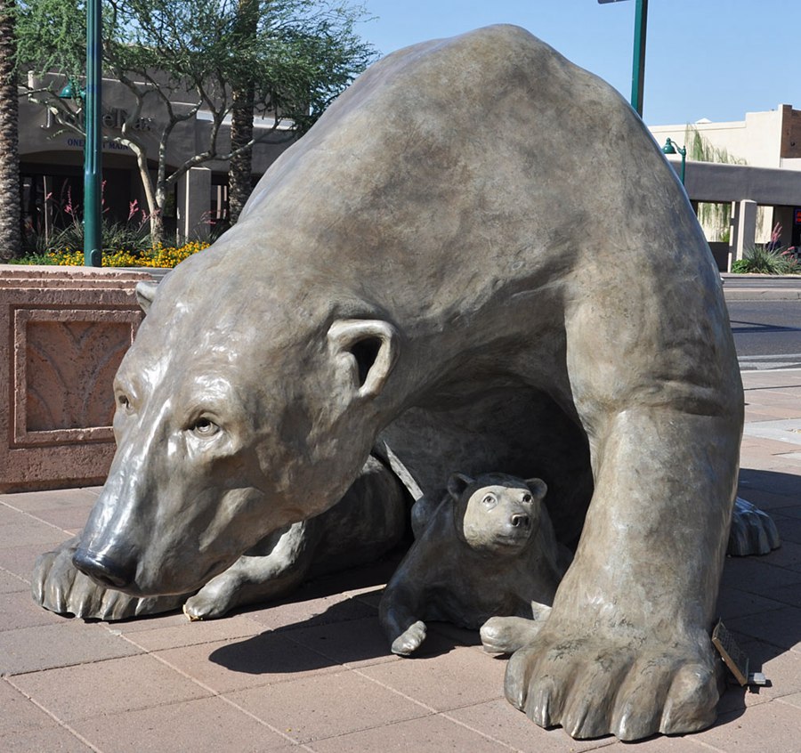 bronze Polar bear