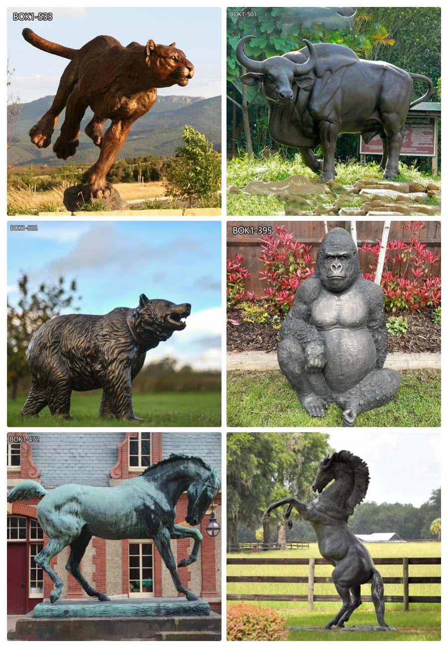 bronze animal statues