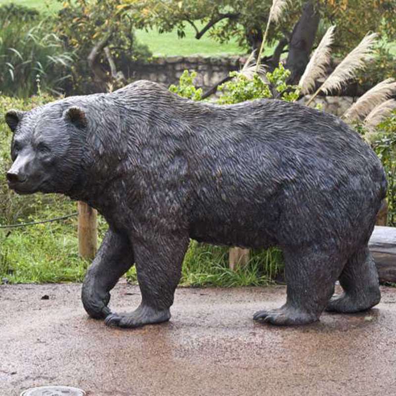 bronze bear sculpture