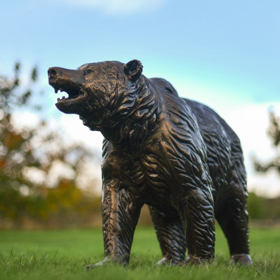 bronze black bear statue (1)