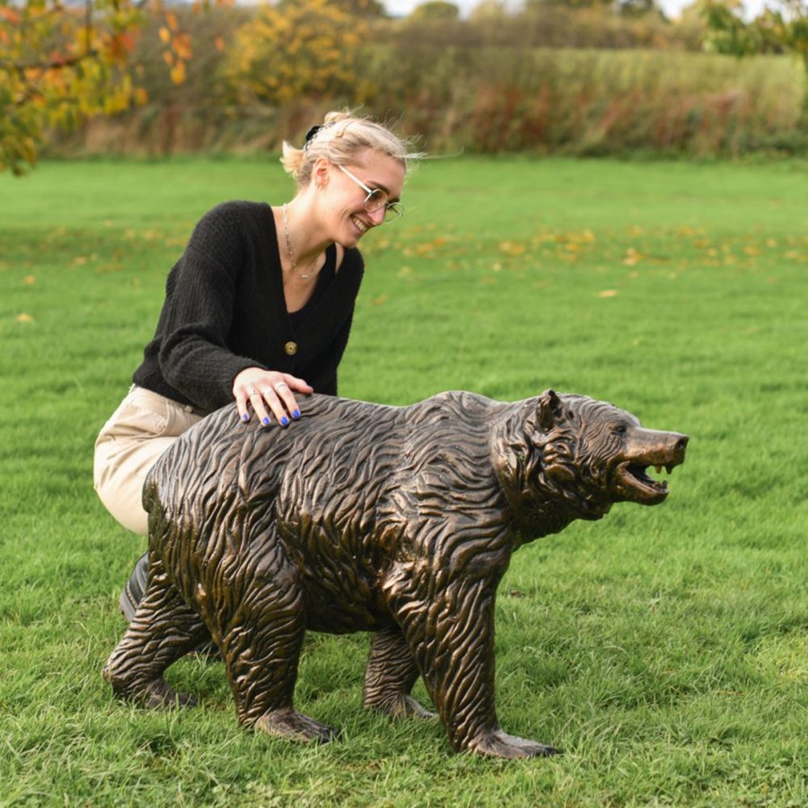 bronze black bear statue (2)