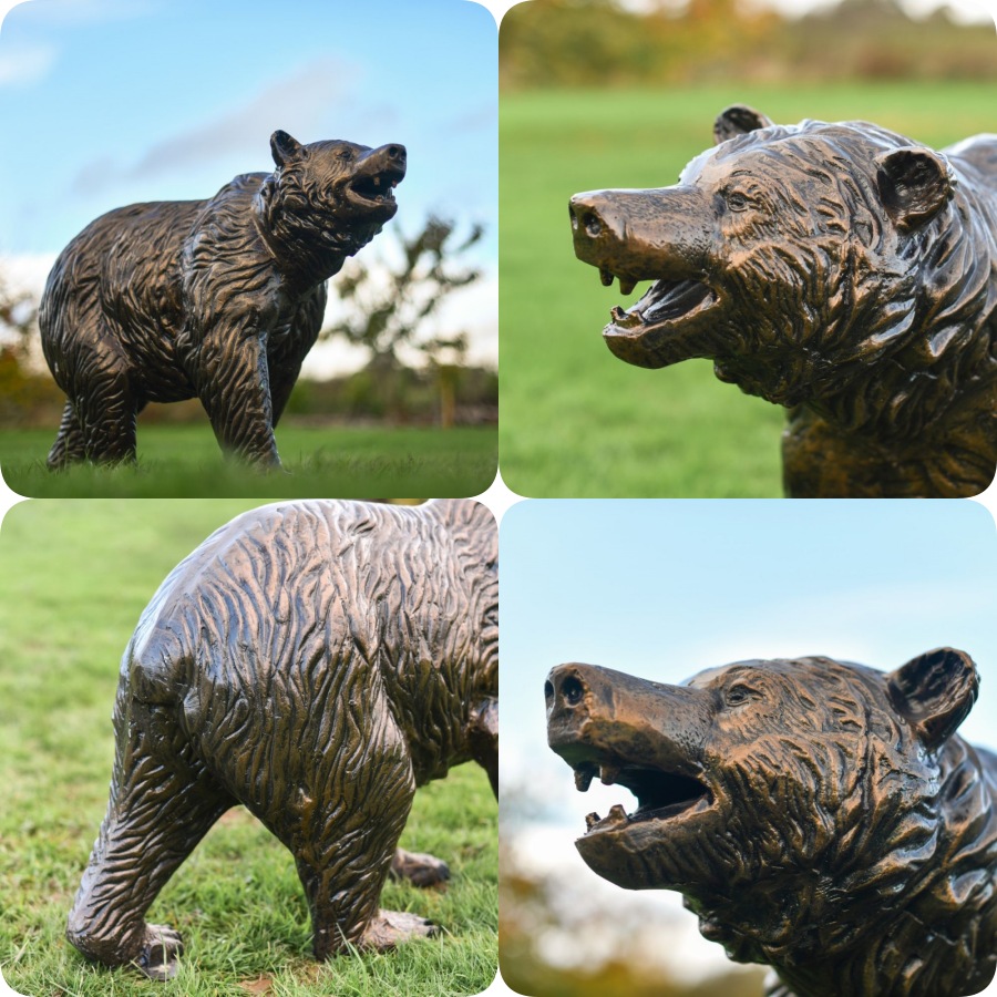 bronze black bear statue (3)