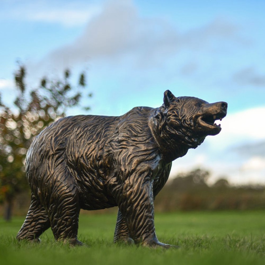 bronze black bear statue (4)