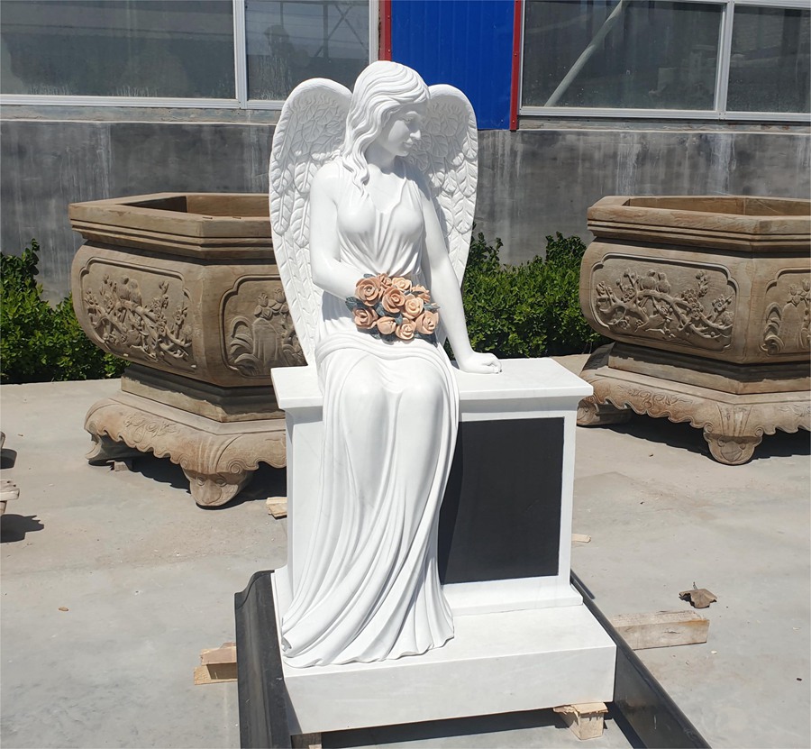marble angel tombstone for sale (4)