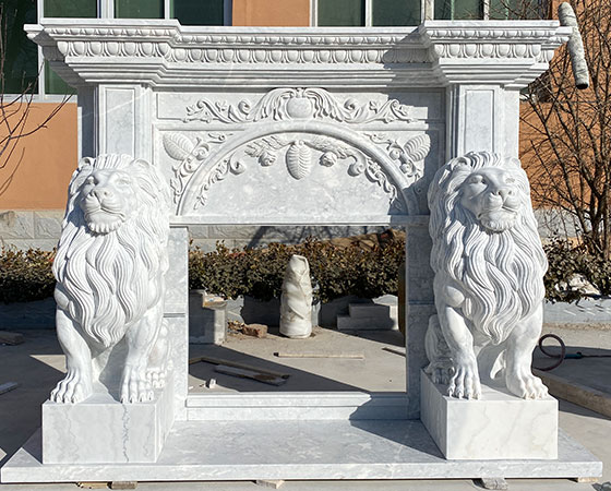 marble-lion-fireplace