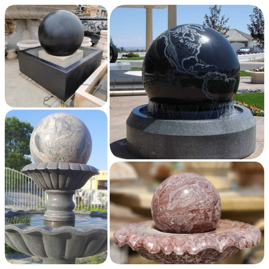 rolling ball water fountain
