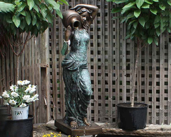 bronze-female-statue-fountain