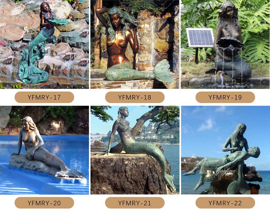 bronze mermaid statue for sale (10)