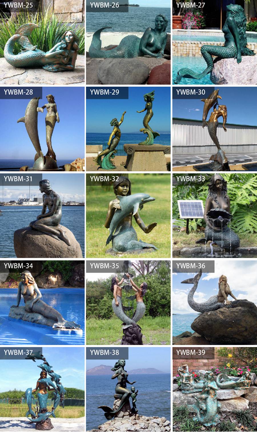 bronze mermaid statue for sale (3)