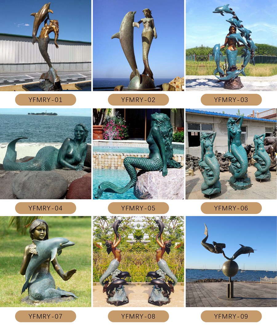 bronze mermaid statue for sale (8)