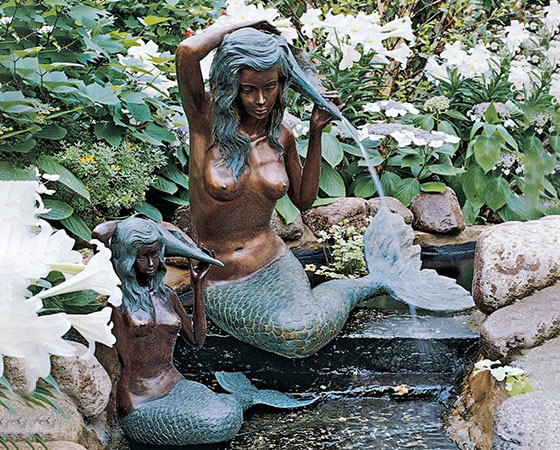 bronze-mermaid-water-fountain