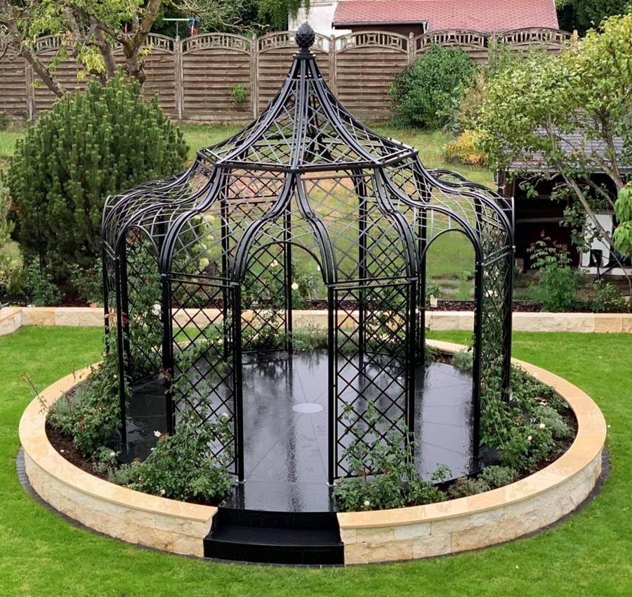 decorative wrought iron gazebo for garden (4)