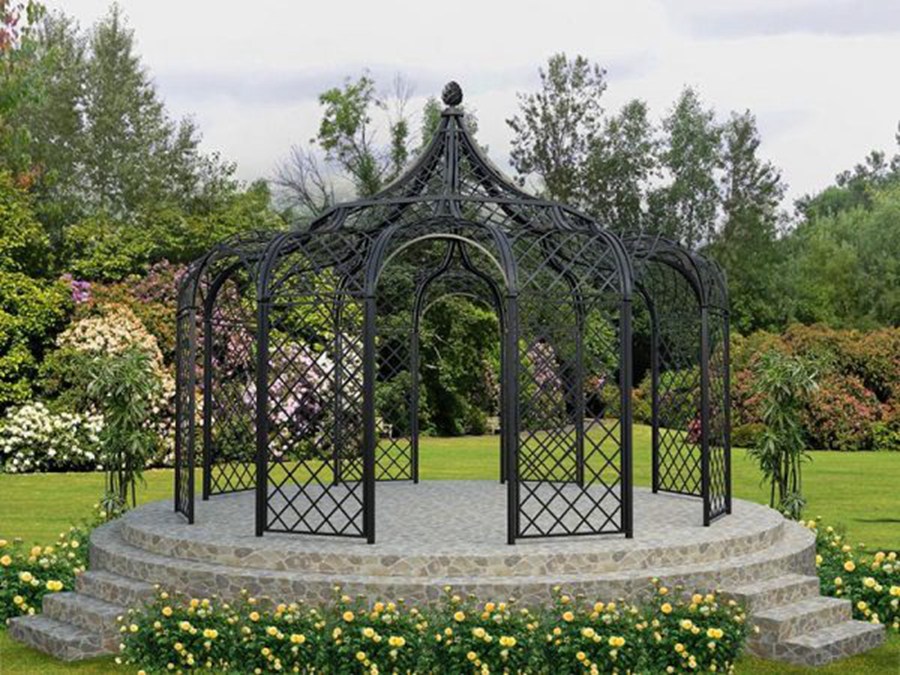 decorative wrought iron gazebo for garden (6)