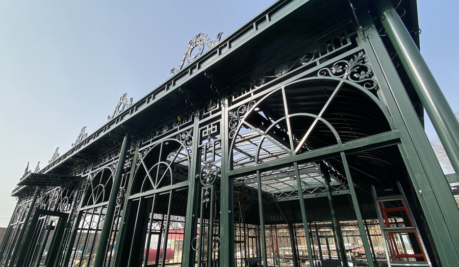 green wrought iron gazebo (3)