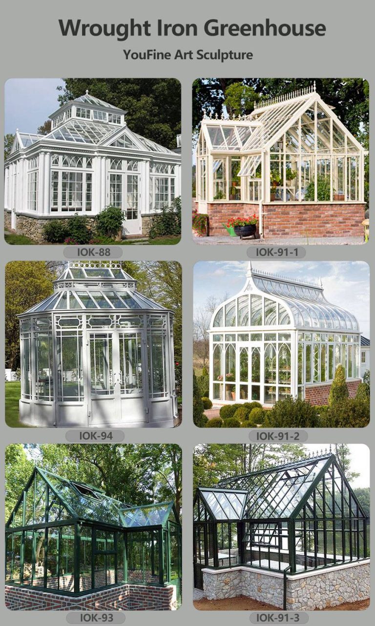Wrought Iron Bespoke Greenhouse for Garden Decoration YouFine Sculpture
