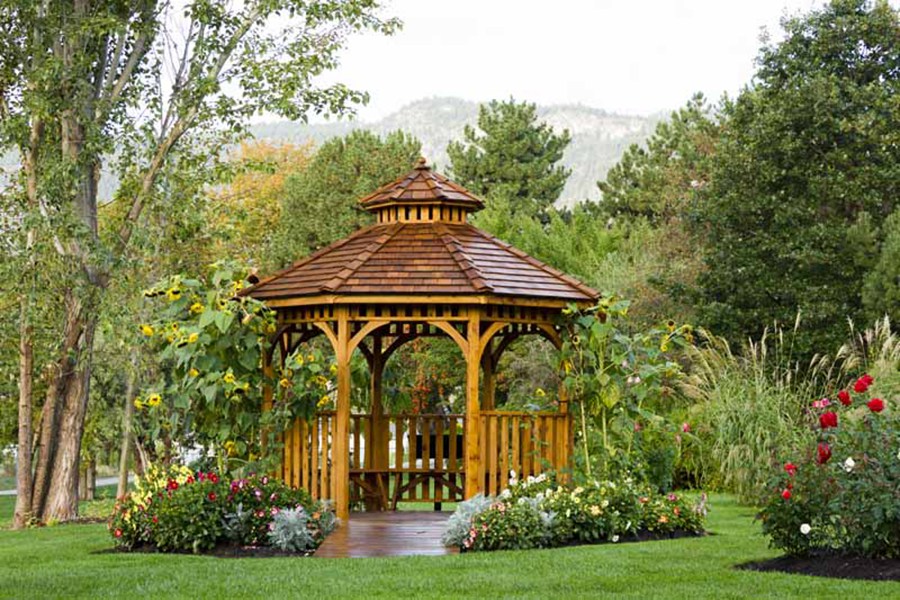 wooden gazebo