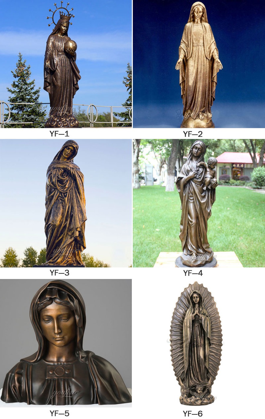 bronze Virgin Mary statue for sale (2)
