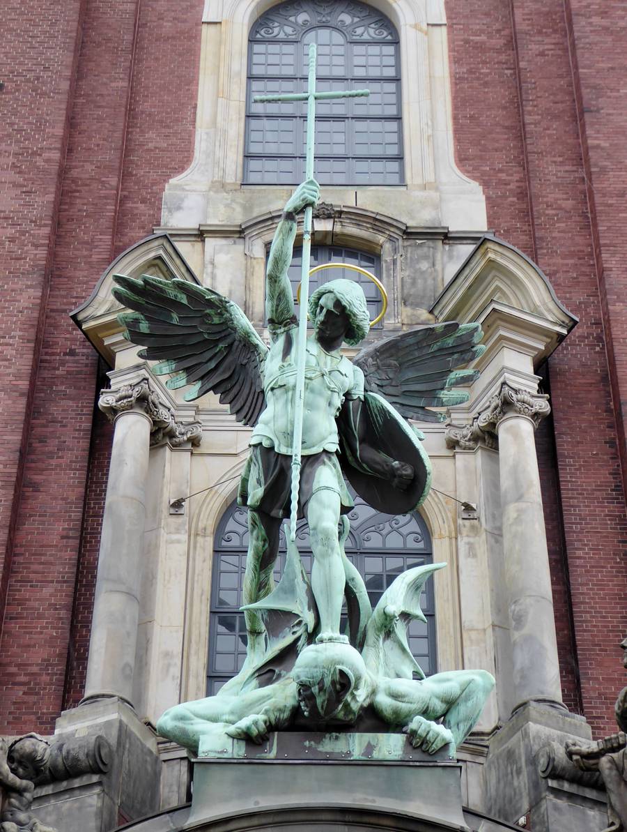 bronze st.Michael statue